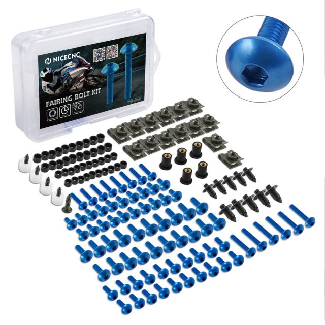 190PCS BODYWORK SCREWS FAIRING BOLTS KIT ヤマハ YZF R1 1998 - 2016 2017 2018 2019 FJ1200 FZR1000 FZR600R TZ250 TZ350 TZ750 カスタムの通販は