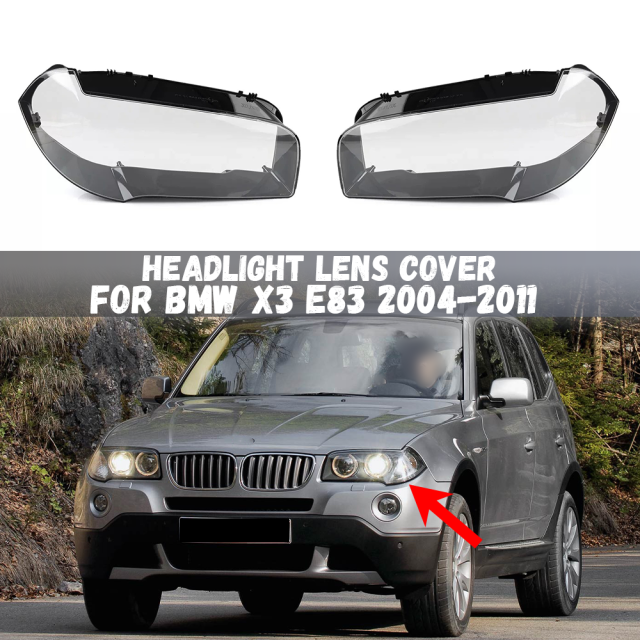 BMW X3 E83 2004-2011 ヘッドライト カバー クリアランプシェードランプヘッドランプ シェルプレキシガラス交換レンズ 15,480円