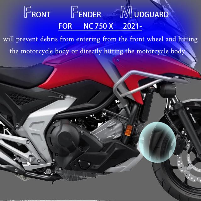 NC750X オートバイ アクセサリーブラックフロント マッドガード フェンダーエクステンダー延長 2021 2022 ホンダ NC 750 X カスタムパーツの通販は