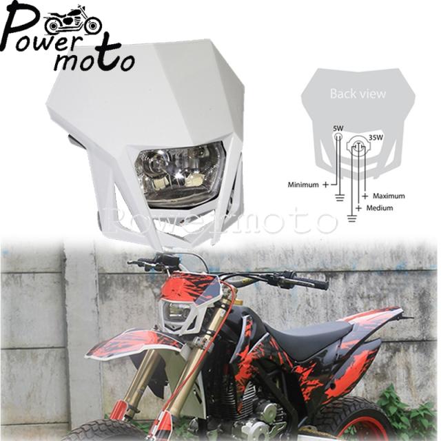 H4 ヘッド ランプ フェアリング ヘッドライト キット モトクロス オフロード バイク エンデューロ デュアル スポーツ ホンダ ヤマハ CRF XR WR TE 250 450の通販は