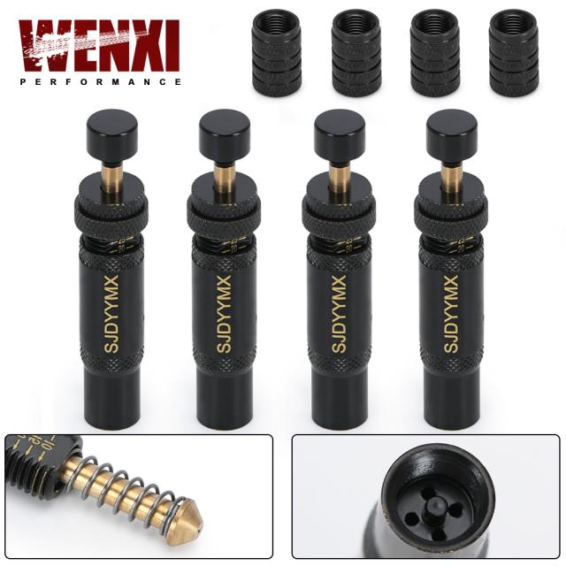 タイヤデフレーターバルブキット 自動ストップ 調整可能 込み式 車両 バイク オフロード用 4個 10?30PSIの通販は 5,423円