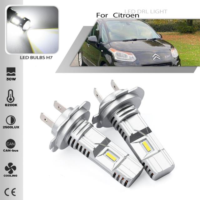 2個入り H7 LEDバルブ 車用ヘッドライト ロービーム 6500K ホワイト 自動点灯 ルノー クリオ IV BH KH2013年~ CANBUS アダプター不要 エラー 5,888円