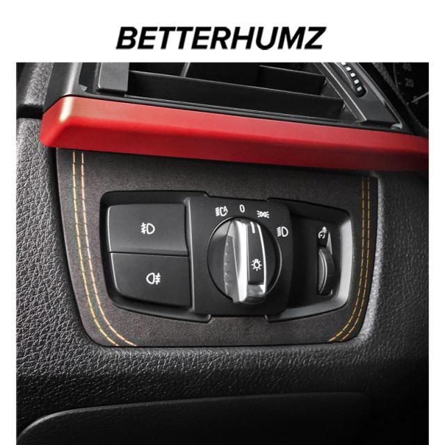 BMW F32 F30 F34 3シリーズ ヘッドライト スイッチノブトリム フレーム インテリア アクセサリーアルカンターラ製装飾ステッカーの通販は