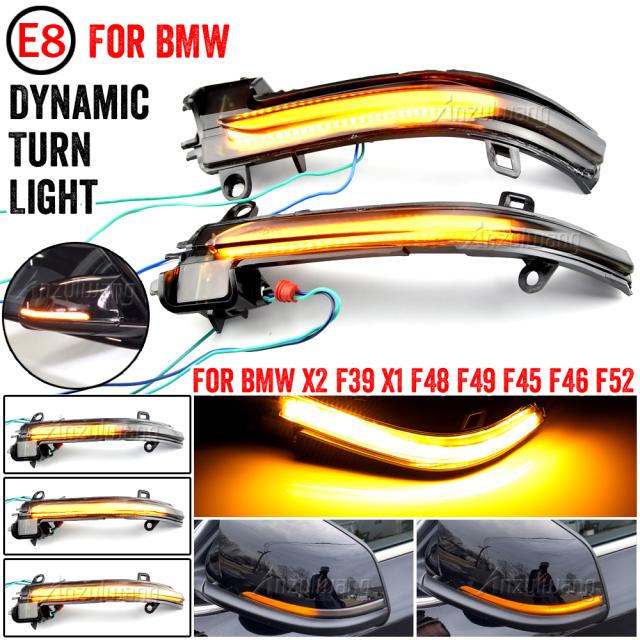 2 スモークブラック LED ウィンカーライト 左右 ランプ BMW 1シリーズ F52 2018 2019 2020 セダン