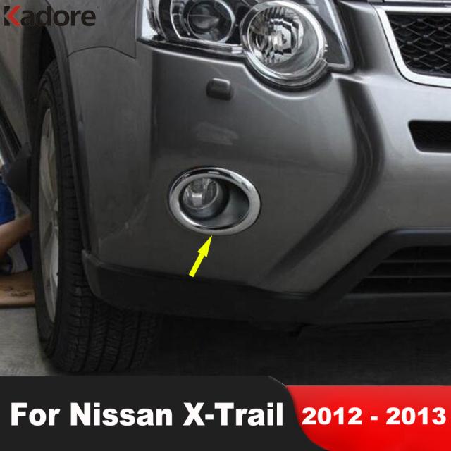 日産 エクストレイル 2012 2013 ABS クロームフロントフォグライト ランプ カバー トリム フォグランプ フォグランプ モールドリングトリム
