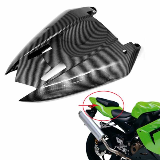 ABS カーボンリア上部テールウィング座席カバー パネルシェルカウル カワサキ ZX10R ZX-10R ZX 10R 2004 2005