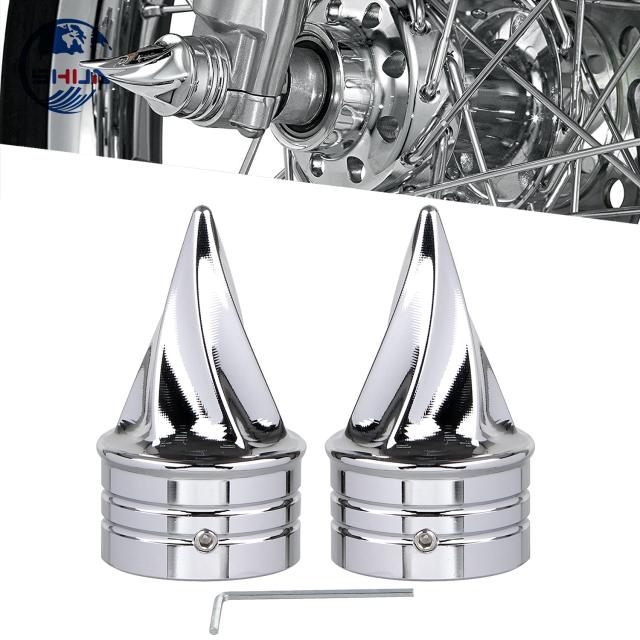 2X オートバイ フロントアクスルナットカバー キャップ ハーレー ダイナ FXD FXDB FXDL FXDC ツーリング エレクトラストリートロードグライの通販は