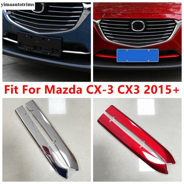 フロントグリル バンパー 吸気口ストリップステッカー カバー トリム アクセサリー マツダ CX-3 CX3 2016-21 カスタムパーツ アクセサリーの通販は 7,580円