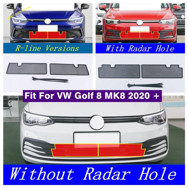 フロント エンジン グリル 虫よけメッシュ プロテクター カバー トリム VW フォルクスワーゲン ゴルフ 8 MK8 2020 - 2025 オートアクセサリー