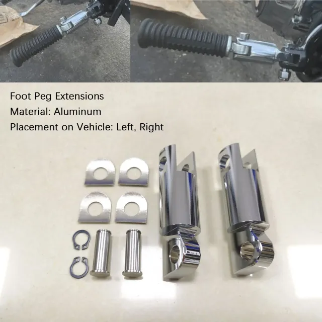 クローム左クローム右オスマウントフットペグ エクステンション ハーレー スポーツスター 883 1200 ソフテイル ダイナ ツーリング 汎用 カの通販は 7,022円