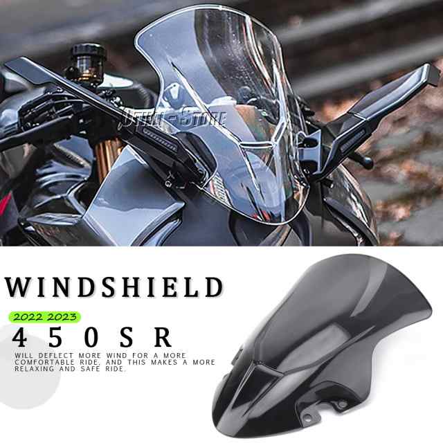 オートバイ フロントガラス CFMOTO 450SR 450 SR 450SR 2022 2023 ランニング距離計 バイザーフロントウインドシールドスクリーンディフレクその他カー用品