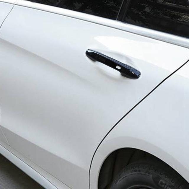 AU04 -4個 アウタードアハンドルカバー トリムステッカーメルセデスベンツ C E GLC GLB A B GLE GLS CLA GLA 15-24 4 ドア穴付き カスタムの通販は 6,280円