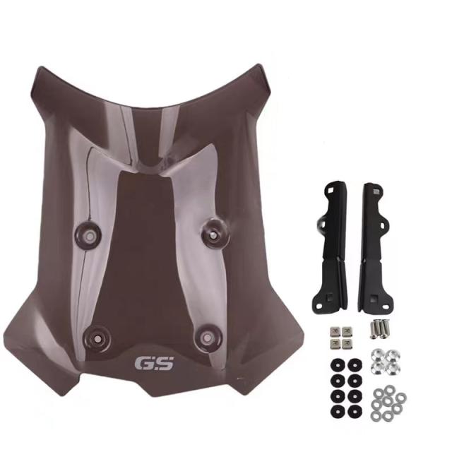 オートバイ フロントガラス 2024 BMW F800GS F 800GS ダブルバブルフロントガラス スクリーンウィンドディフレクターグレー カスタムパーツ