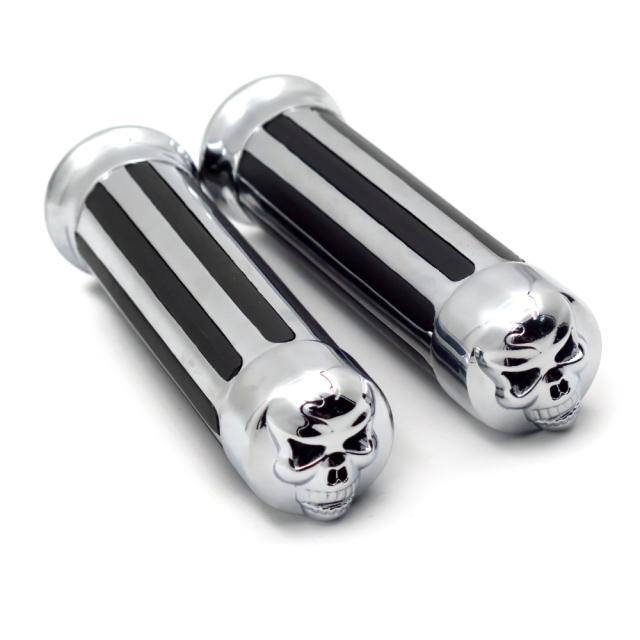 スカルゾンビハンドグリップ1インチ25MMハンドルバー ハーレー ダビッドソンスポーツスタークルーザー 部品の通販は