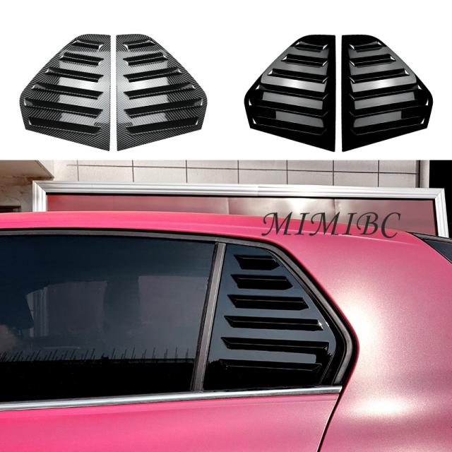 車用サイドリアウィンドウ ブラインド シャッター トリム 装飾 パーツ VW フォルクスワーゲン ゴルフ 8 MK8 2020-2022 ブラック