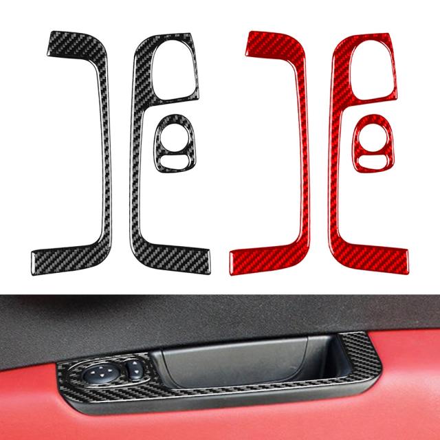 RHD カーボン車内ドアアームレストハンドル パネル トリム ステッカー 装飾アクセサリーフィアット 500 2012-15 カスタムパーツ アクセサリの通販は 5,380円