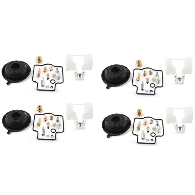 4セット オートバイ キャブレターリペアキット フロートスロージェット VAVLE 真空ダイヤフラム KAWASAKI ZZR400 ZX400 ZZR 400 1990-2006の通販は 5,806円