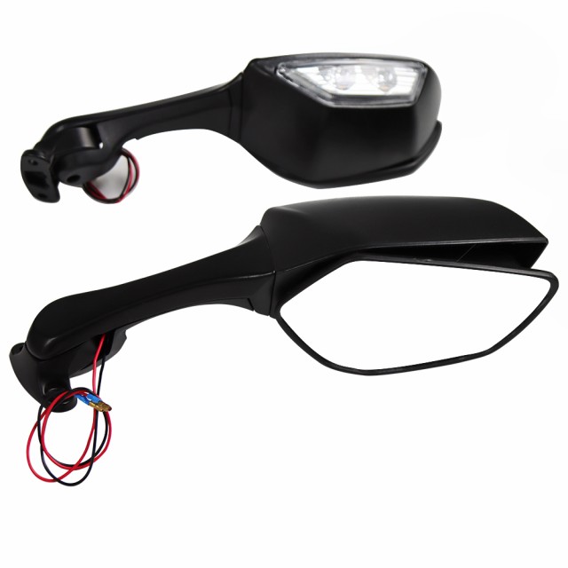 バイク バックミラー サイドミラー LED ウインカーライト カワサキ ニンジャ ZX-10R ZX10R ZX 10R 2011 2012 2013-2015 カスタムパーツ アクの通販は