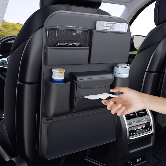 リアオーガナイザー 多機能収納ボックス カーシートオーガナイザー アクセサリー用収納バッグ