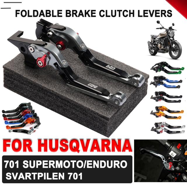 ハスクバーナSVARTPILEN 701スーパーモトエンデューロSVARTPILEN701 2022 バイク 折りたたみ伸縮ブレーキクラッチレバー バイク カスタム
