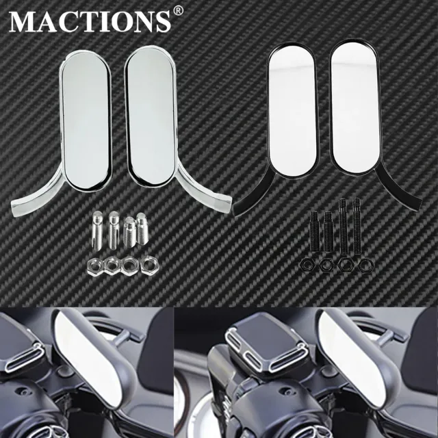 バイク 8MM 10MM 小型楕円形ミラーサイドミラー ハーレー スポーツ スター XL ツーリングエレクトラグライド ダイナ ソフテイル ロワーライダー