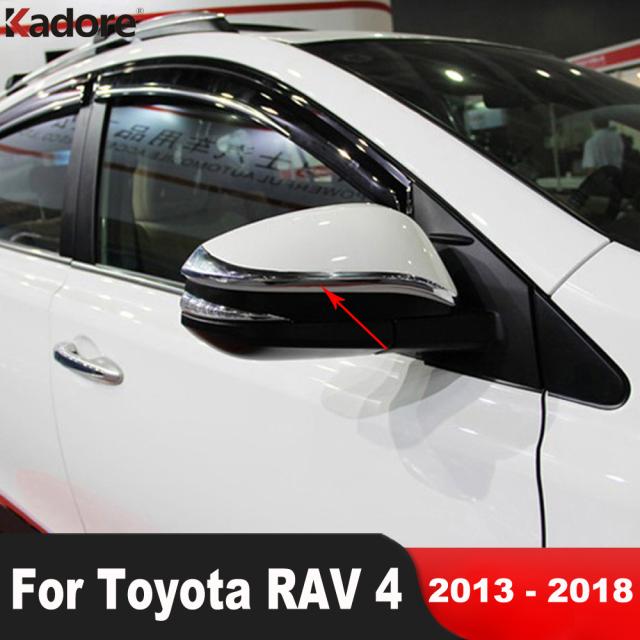 バック ミラー ストリップ カバー トリム トヨタ RAV4 RAV 4 2013-18 クロームサイドミラー ストリップ アクセサリー カスタムパーツ アクの通販は 7,528円