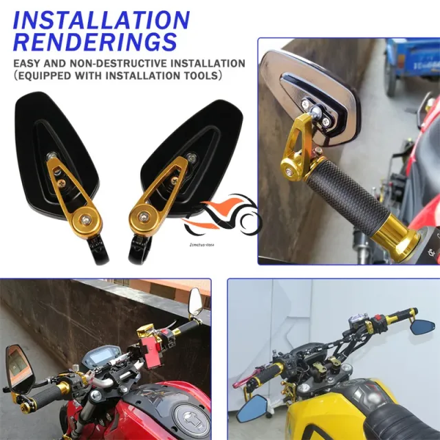 ヤマハ TMAX530 TMAX500 TMAX 500 TMAX T-MAX 530 SX DX 2017 2018 XP530 バイク ハンドルバー エンドバックミラー カスタムパーツ アクセの通販は