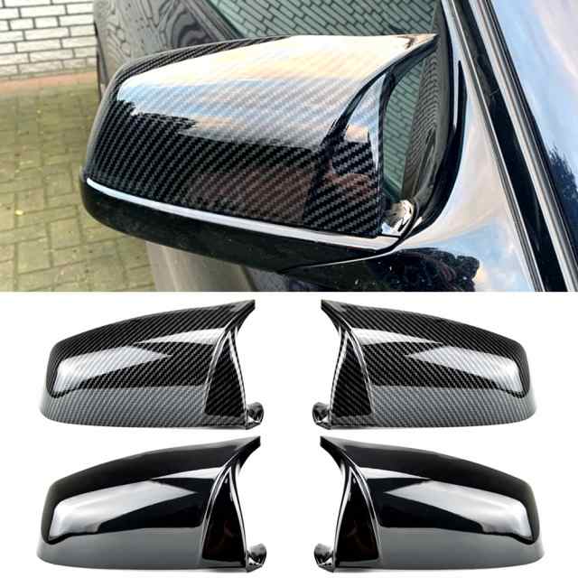 カーボンリアビュードアウイングミラー サイドミラー カバー キャップシェルケース BMW E60 E61 E63 E64 5シリーズ モデル 2010-2015 カスの通販は