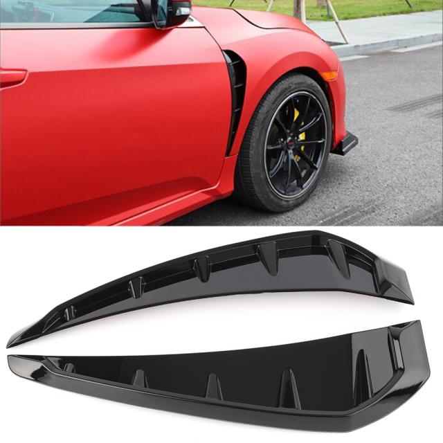 1ペア 車サメグリル エアフロー サイドベント外装スタイリングモールド ホンダ シビック 2016-20 カスタムパーツ アクセサリー 交換用部品の通販は