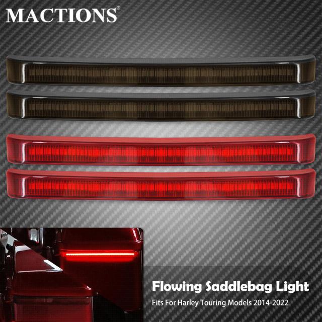 バイク LED サドルバッグウィンカー流れるブレーキ ライト赤/スモーク ハーレー ツーリングエレクトラストリートロードグライド CVO 2014-2の通販は 6,089円