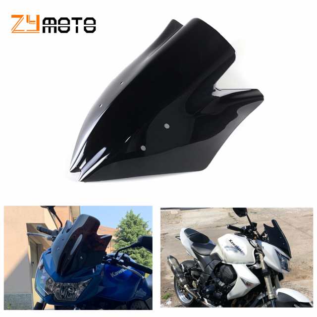 カワサキ ウィンドスクリーンデフレクター フロント ガラス ブラック クリア Z1000 2007 2008 2009 カスタムパーツ アクセサリー 交換用部