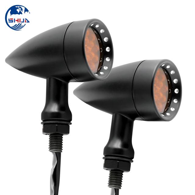 バイク 20 LED 弾丸ウィンカーブレーキ ライト ハーレー チョッパーボバー カスタムパーツ アクセサリー 部品の通販は 6,954円