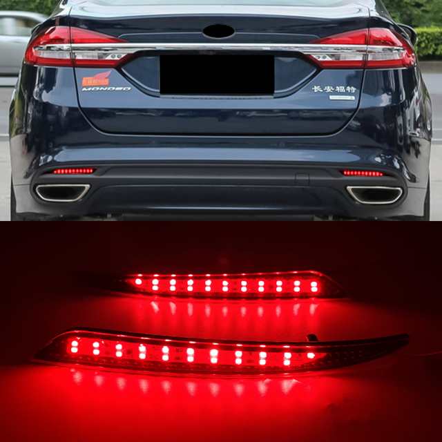 点滅 2PCS LED 反射器フォード MONDEO FUSION 2014-17 2018 バンパーライトリア フォグランプブレーキ ライト カスタムパーツ アクセサリーの通販は