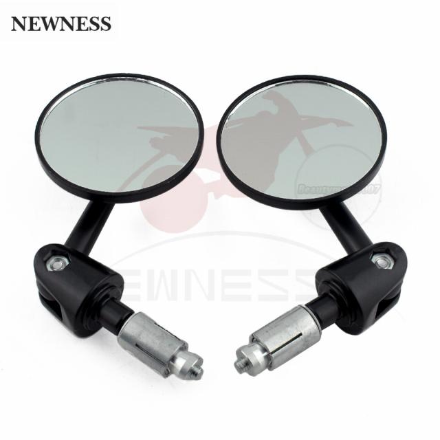 2個バイクMIRRORS アルミリアビューカメラハンドルバーエンド7/8 インチミラーモトバックミラーCAFE RACERホンダDIOヤマハ