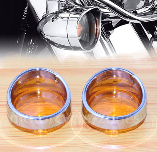 アンバーウィンカーライトベゼルレンズカバーバイザートリムリング ハーレー ツーリングFLHR FXRT 1985 - 2016 カスタムパーツ アクセサリーの通販は 5,745円
