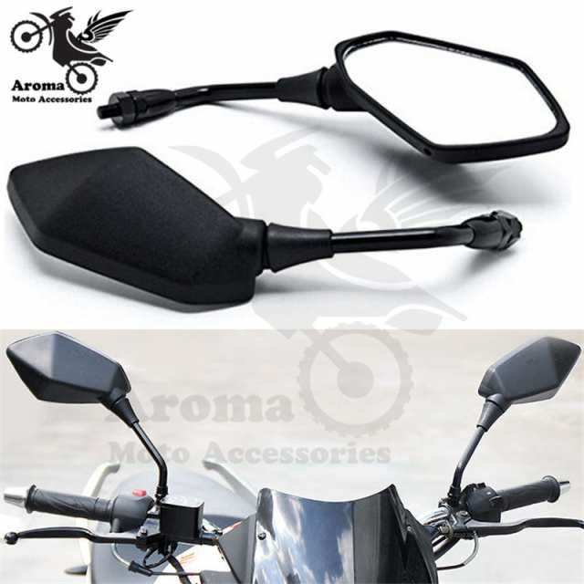 KTM ハスクバーナホンダスズキヤマハXJ6YBR 125 TDM850 XT 600バイク 二輪アクセサリーミラーネジパーツモトクロスオフロードバイク 二輪用汎用ブラックバックミラー10MM8MM