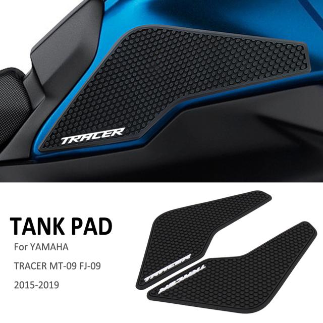 2015-2019ブラックバイクステッカーアンチスリップ燃料タンクパッド膝ヤマハトレーサーMT-09 FJ-09トレーサー900 2018 2017 2016