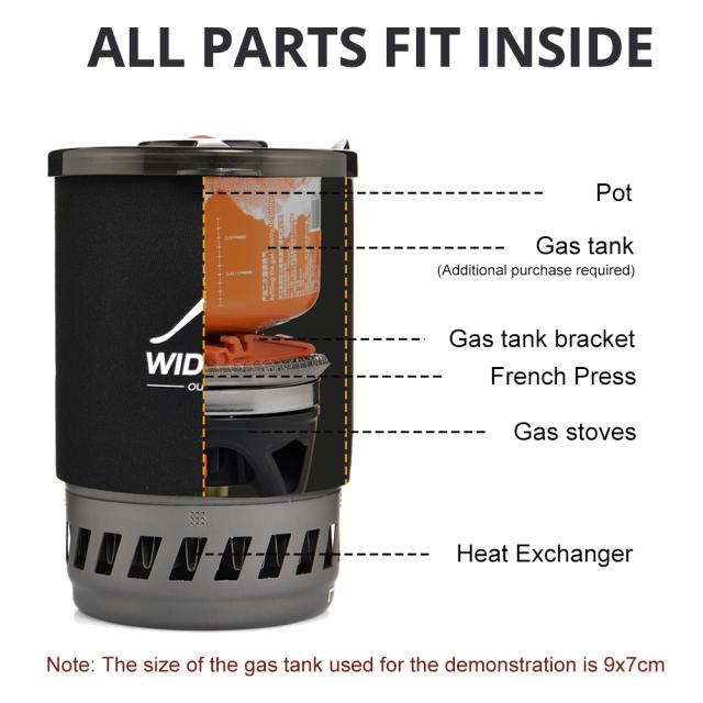 Widesea キャンプ調理システム 熱交換器付き 屋外ガスストーブ