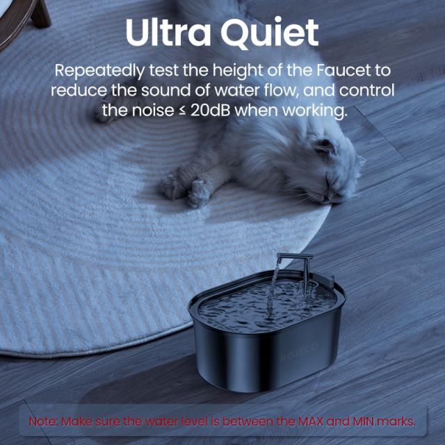 Rojecto-ステンレス鋼の猫と犬の噴水,自動猫の酒飲み,ペットの水ディスペンサーアクセサリー_3