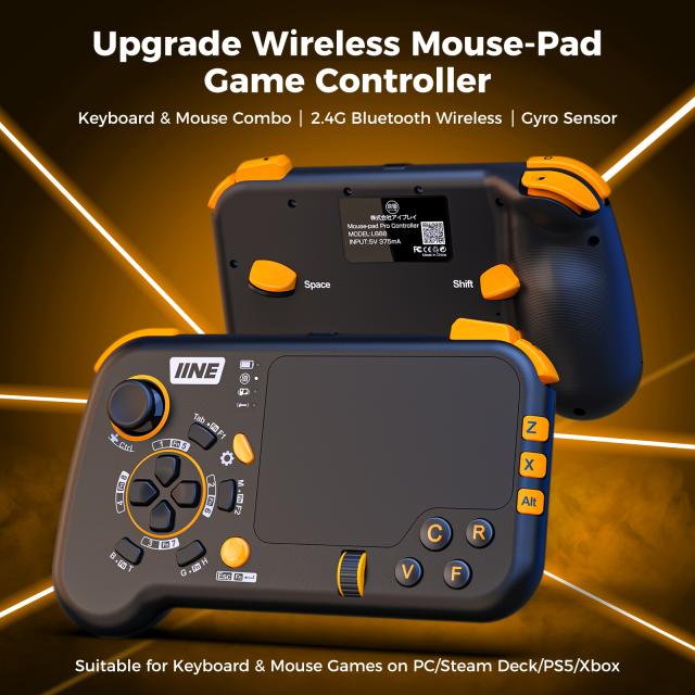 IINE Ungrade ワイヤレス マウスパッド コントローラー (タッチパッド付きキーボードとマウスのコンボ セット)_1