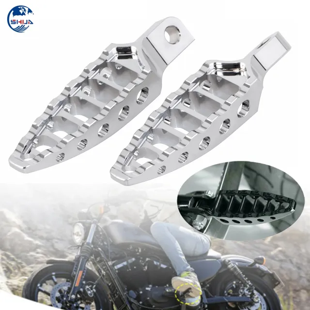 アルミ45度雄マウントフットレスト中空フットペグ ハーレー スポーツスターダイナファットボーイソフテイルFLHR XL FXR カスタムパーツ アクの通販は