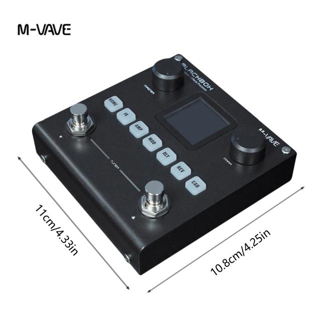 M-VAVE ブラックボックス ギター/ベース AMP モデラー マルチエフェクトプロセッサー 充電式 エレキギター ベース用_3