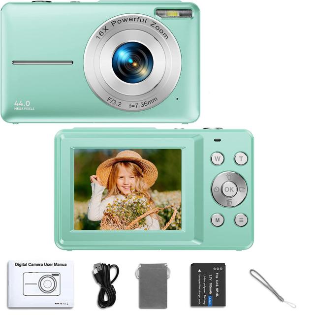 HD 1080P 2.4インチデジタルカメラ 充電式カメラ 16倍ズーム コンパクトカメラ 44MPカメラ 子供用 初心者用カメラ_7