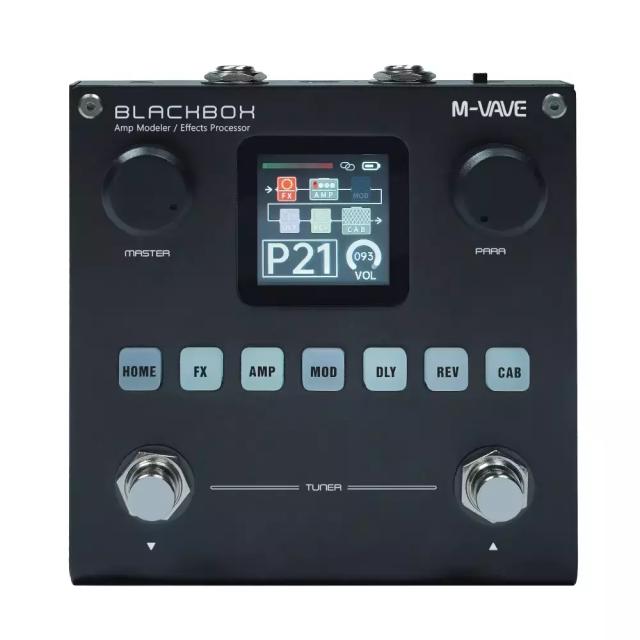 M-VAVE ブラックボックス ギター/ベース AMP モデラー マルチエフェクトプロセッサー 充電式 エレキギター ベース用
