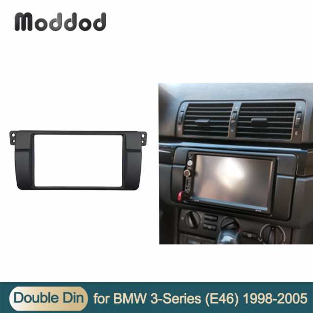 1つダブルディンラジオファシヤ BMW 3 シリーズ E46 1998-2005 DVD ステレオパネルダッシュマウント改装トリムキット フレーム CD ベゼル カの通販は