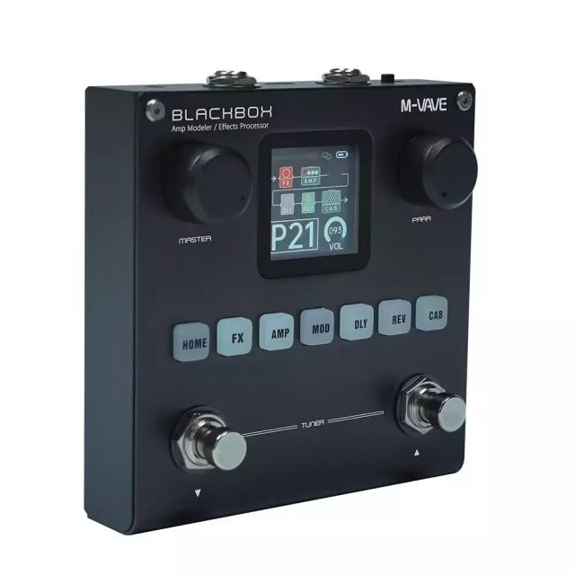 M-VAVE ブラックボックス ギター/ベース AMP モデラー マルチエフェクトプロセッサー 充電式 エレキギター ベース用_2