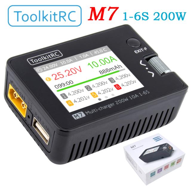 M7 DCバランス充電器,1〜6秒のリチウムイオンバッテリー充電器,電圧ドリル,テスター受信機,液晶唇,200W,10a
