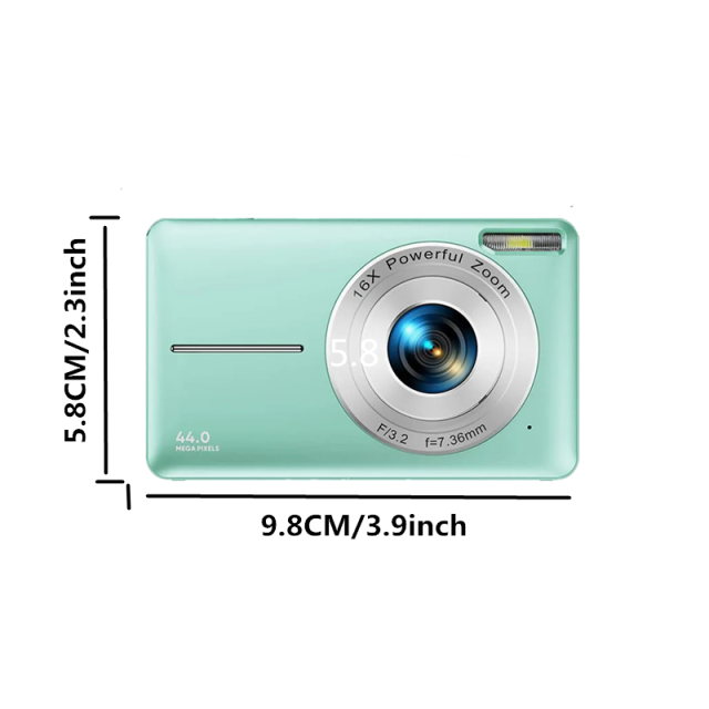 HD 1080P 2.4インチデジタルカメラ 充電式カメラ 16倍ズーム コンパクトカメラ 44MPカメラ 子供用 初心者用カメラ_1