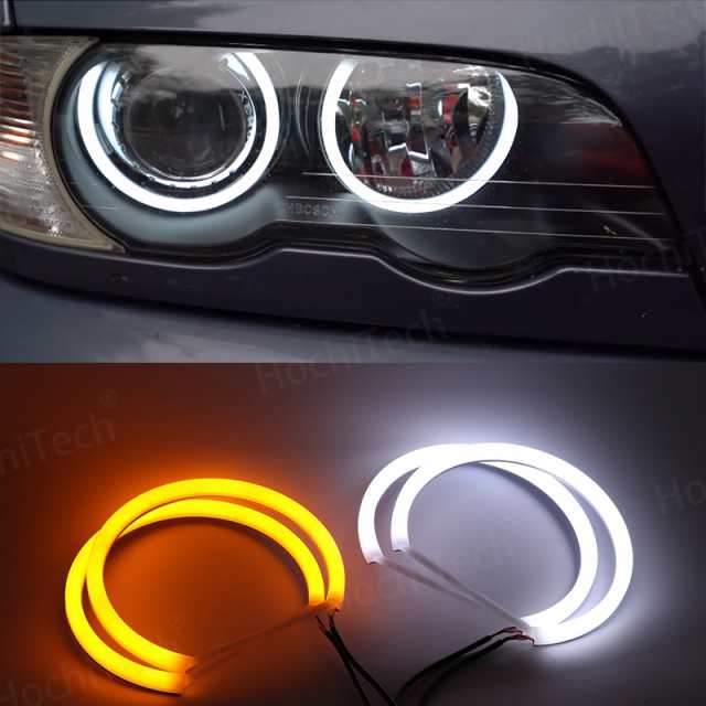 BMW 3 シリーズ E46 316i 318i 320d 323i 328i 330i 325xi 330d 1998-2005 優秀 LED コットンエンジェルアイハローライトデイライト鳴らの通販は