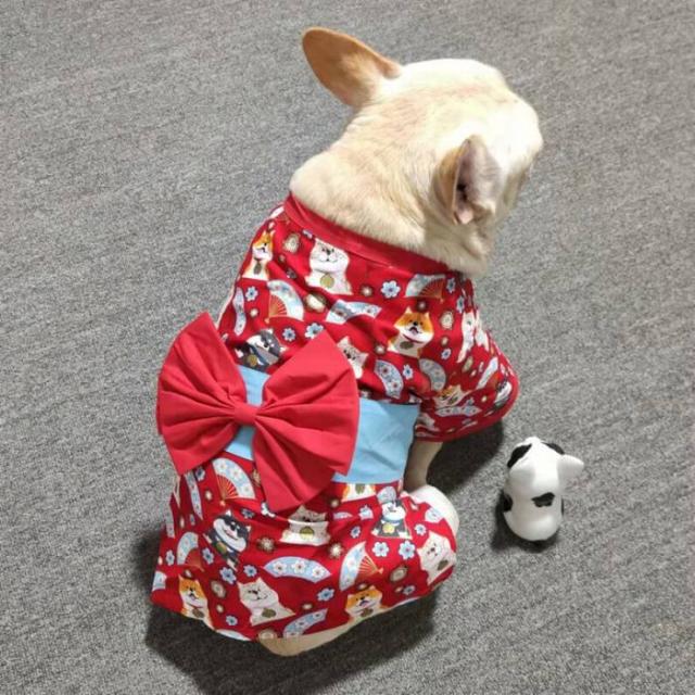300円クーポン付き】フレンチブルドック服 犬 着物 浴衣 晴れ着 袴